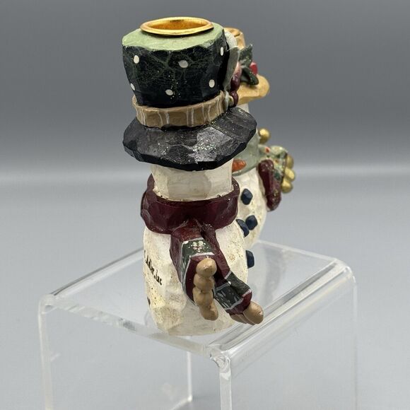 Vtg Kurt Adler Mr and Mrs Snowman Double Taper Candle Holder Christmas Decor - Picture 9 of 9